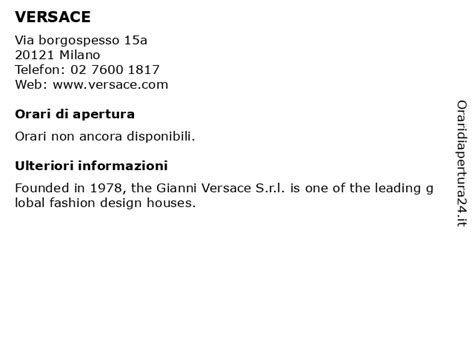 ᐅ Orari di apertura „Officina Versace Mauro E Figli“ 